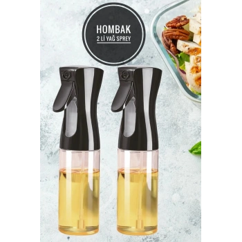 2 adet Siyah Sprey Cam Yağlık Yağdanlık Airfryer Fritöz Yağ Püskürtücü Fısfıs 250 ml