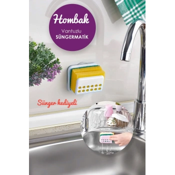 Pratik Vantuzlu Süngermatik Sünger Askısı Süngerlik