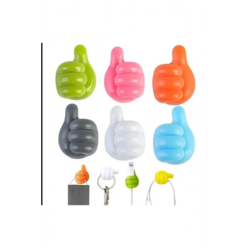 6lı El Model Yapışkanlı Fiş Askısı Kablo Tutucu Düzenleyici Organizer Set