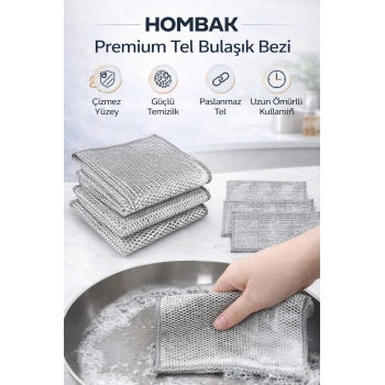 1 Adet Çok Amaçlı Bulaşık Tel Bezi Ovalama Bezi Çift Kat