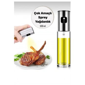 Çok Amaçlı Spreyli Sızdırmaz Cam Şişe Yağdanlık / Airfryer Sirke Yağ Püskürtücü Dağıtıcı Sprey 100ml