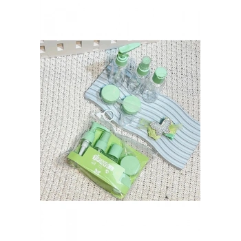 8 Parça Seyahat Tipi Çok Amaçlı Krem Kutusu ve Şişe Seti Çok Amaçlı Saklama Kutusu Krem Spatula Set