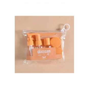 8 Parça Seyahat Tipi Çok Amaçlı Krem Kutusu ve Şişe Seti Çok Amaçlı Saklama Kutusu Krem Spatula Set