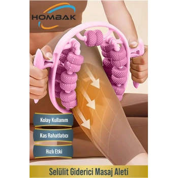 13 Tekerlekli Sıkılaştırıcı Selülit Karşıtı Kas Gevşetici Masaj Aleti Lenf Drenaj Rulosu