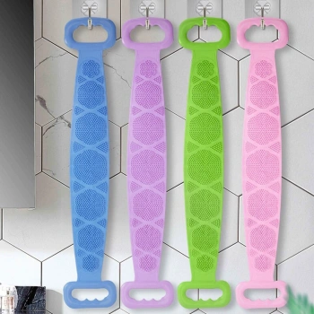 Çift Taraflı Banyo Hamam Lifi Silikon Masajlı Yumuşak Duş Lifi Uzun Ömürlü Hazır Banyo Keses