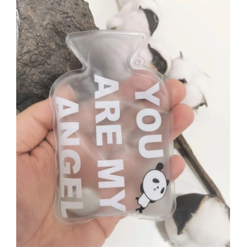 Şeffaf Çanta Boy Mini El Isıtıcı Patlamaz Mesajlı Sıcak Su Torbası