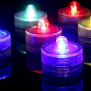 Su Geçirmez Led Mum Dekoratif Mini Su Altı Aydınlatması 12li Set