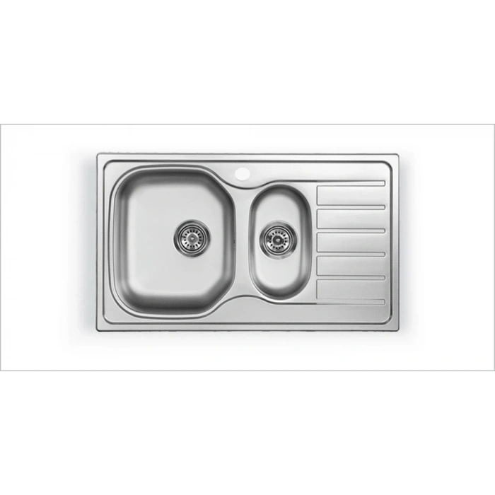 Evye Merkezi 500mmX860mm 1,5 Hazneli Damlalıklı Evye