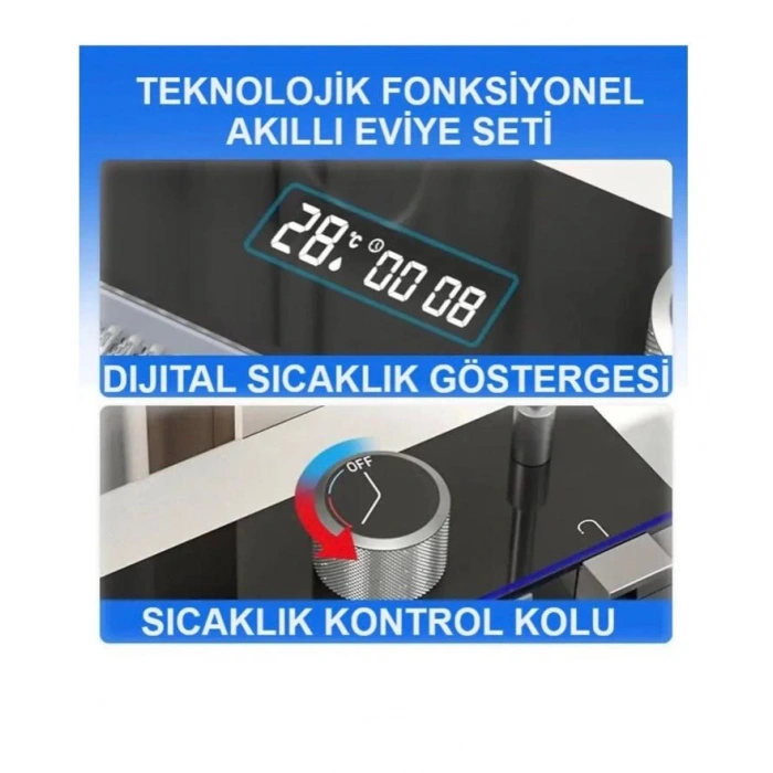 Özel Çok Fonksiyonlu Dijital Şelale Eviye