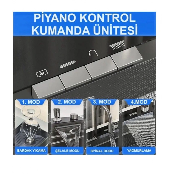 Özel Çok Fonksiyonlu Dijital Şelale Eviye