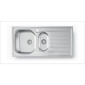 Evye Merkezi 500mmX1000mm 1.5 Gözlü Hazneli Damlalıklı Evye