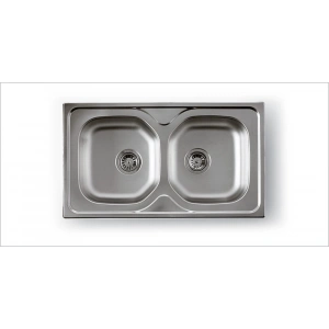 Evye Merkezi 495mmX795mm Çift Hazneli Evye