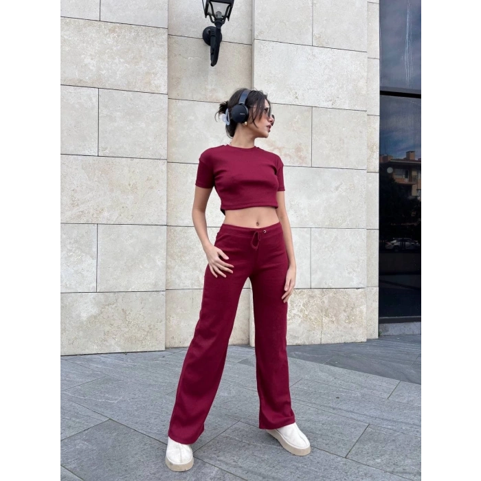 Bol paça pantolonlu alt üst takım