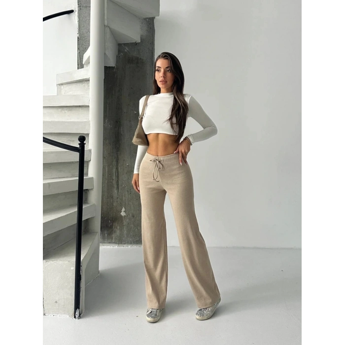 Fit comfort bej salaş pantolon A6011