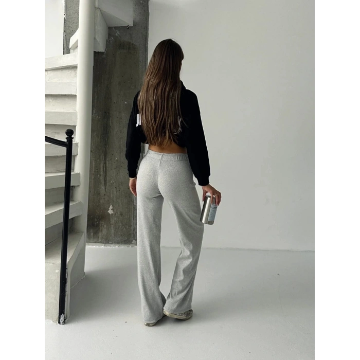 Fit comfort gri salaş pantolon A6011