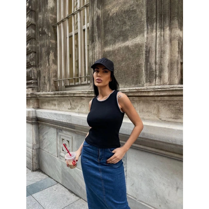 Kaşkorse kumaş bluz