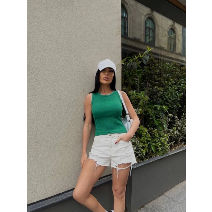 Kaşkorse kumaş bluz