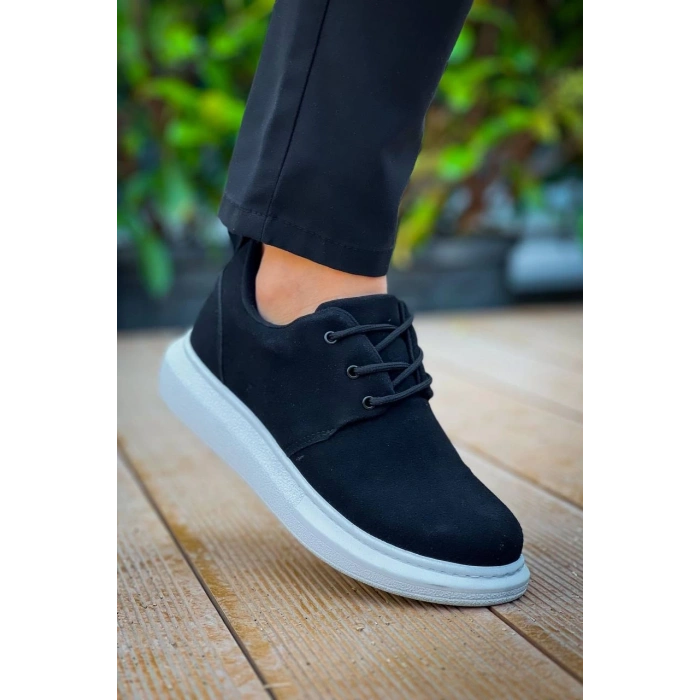 KB-003 Kuback Siyah Süet Bağcıklı  Günlük Erkek  Ayakkabı