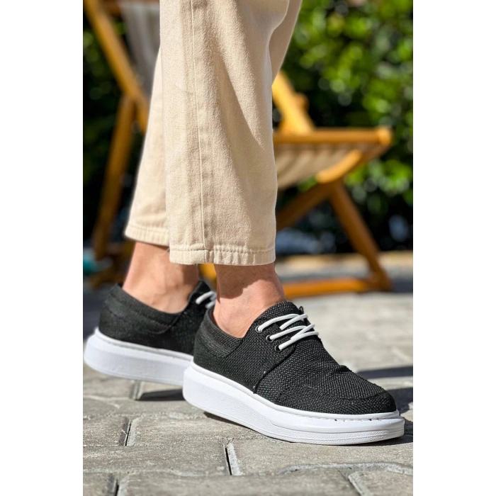 KB-042  Kuback Bağcıklı Siyah Günlük Erkek Ayakkabı