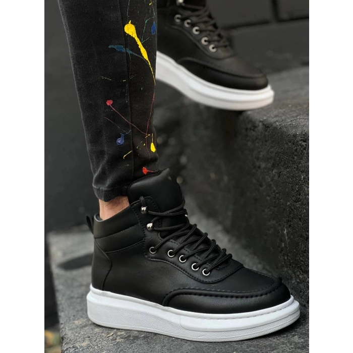 KB-0994  Kuback  Siyah Cilt  Yüksek Taban  Erkek Bilek Bot