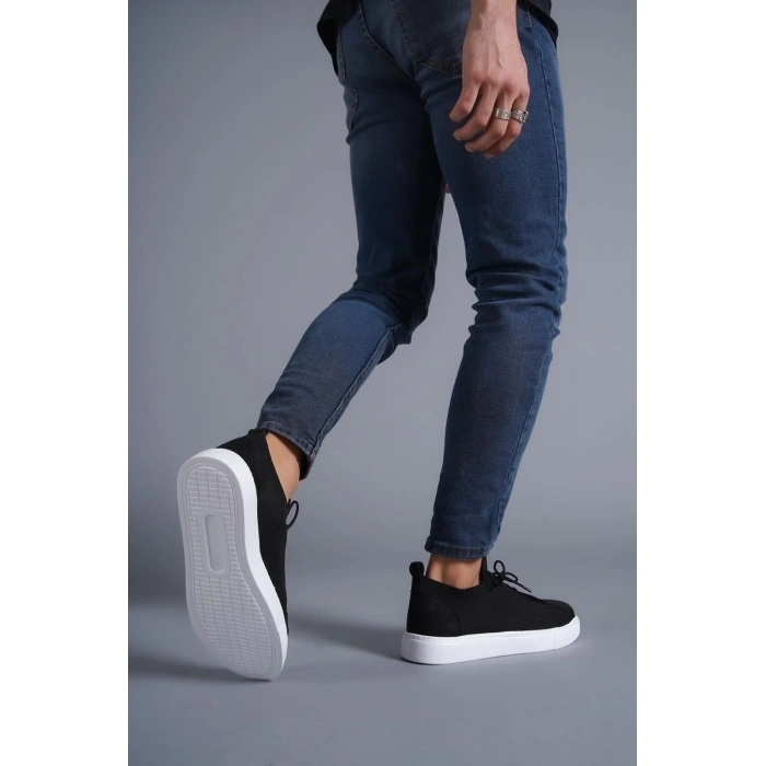 KB-112   Kuback Siyah Triko Bağcıklı  Günlük Erkek  Ayakkabı