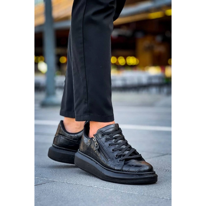 KB-309  Kuback Kömür Fermuar Ve Bağcıklı  Günlük Erkek  Ayakkabı