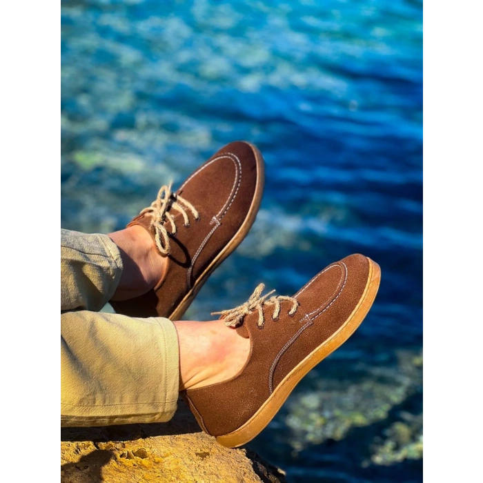 KB-X5 Kuback Kahve Süet Bağcıklı  Günlük Erkek Ayakkabı