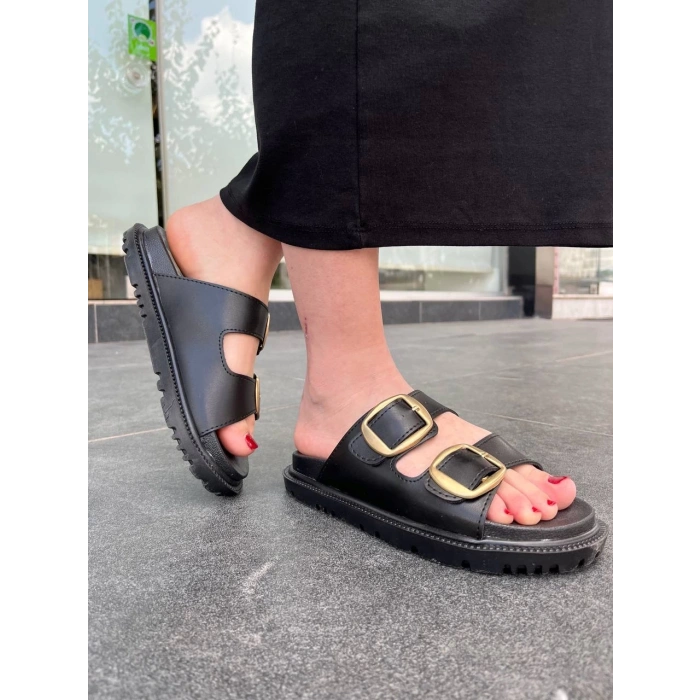 KBTX-1 Kuback Siyah Günlük Kadın Terlik