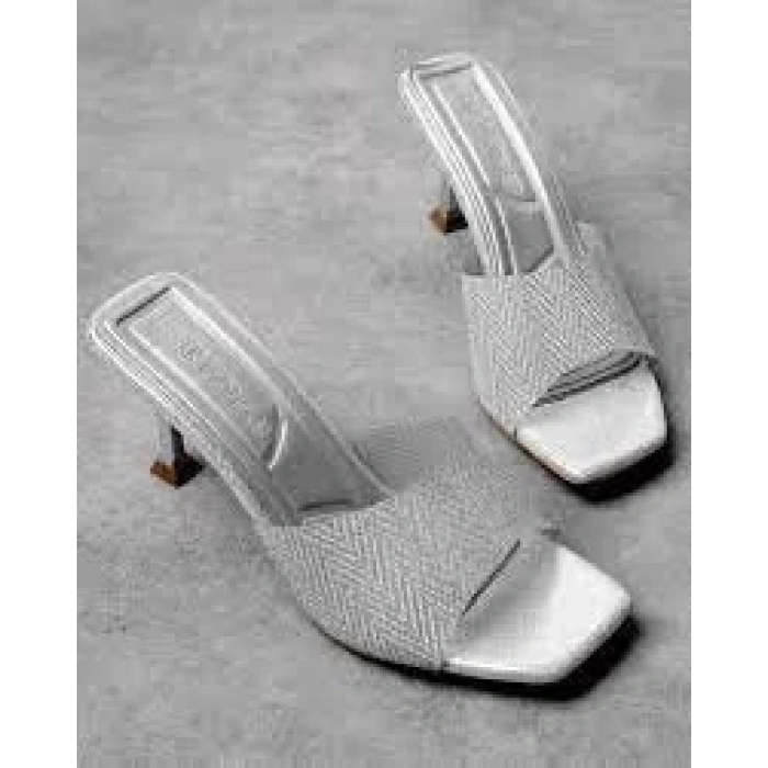 Luart Platin Simli Topuklu Terlik