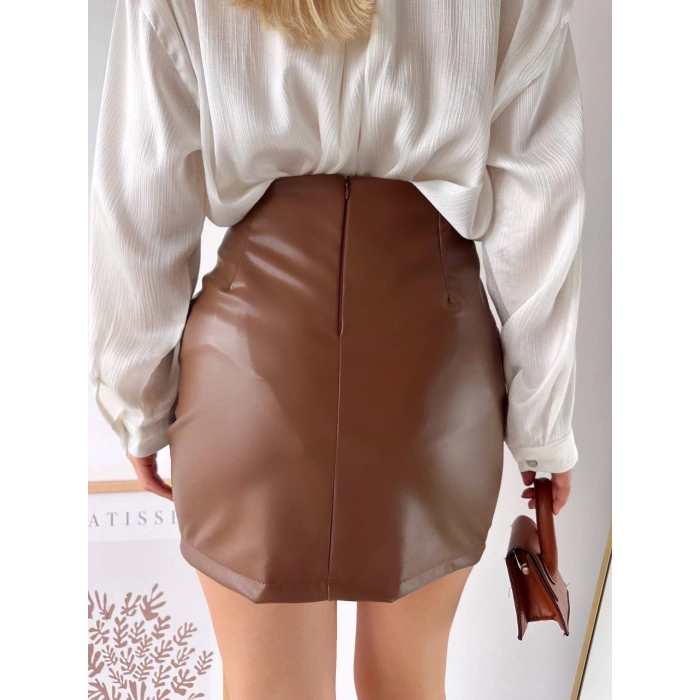 Önden büzgülü etek taba h24210