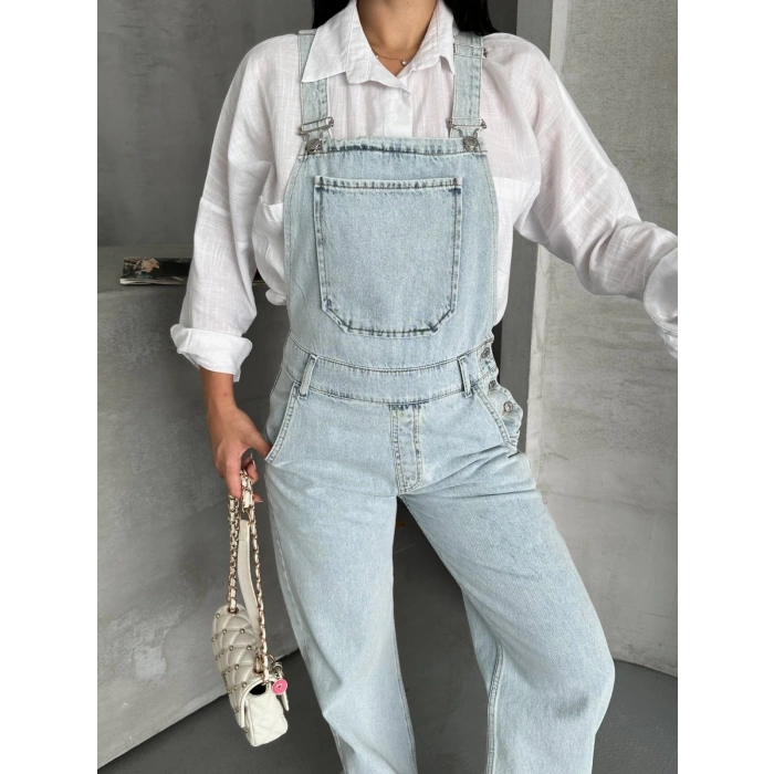 Pantolon kar yıkama salopet mavi d2514