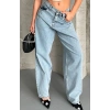 Baggy kar yıkama buz mavi jeans pantolon d2007