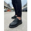 KB-703 Kuback Kömür Cilt Lastikli Günlük Erkek Ayakkabı