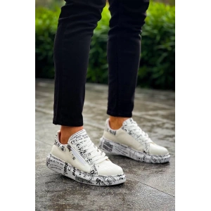 KB-02  Kuback Bağcıklı Crocodile Beyaz Gazete Günlük Erkek Ayakkabı