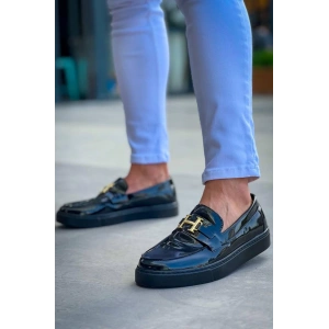 KB-027  Kuback  Bağcıksız Kömür Rugan H Günlük Erkek Ayakkabı