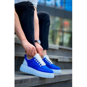 KB-X10 Kuback Sax Süet Beyaz Yüksek Taban Günlük Spor Ayakkabı