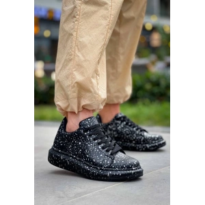 KB-X500  Kuback Siyah Silwer  Bağcıklı  Günlük Erkek  Ayakkabı