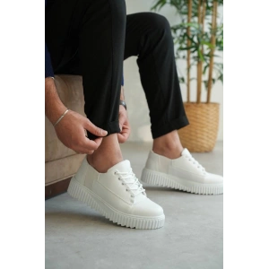 KB-X516 Kuback Beyaz Cilt Günlük Erkek Ayakkabı