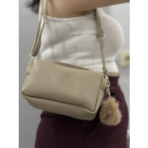 Ponpon vizon cilt çanta