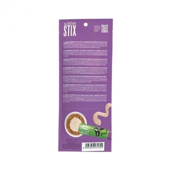 Schesir Cat Stick Ördekli Sıvı Kedi Ödül Maması 6 Adet 15 Gr