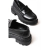 746-759 Siyah Rugan Günlük Yüksek Tabanlı Loafer Ayakkabı