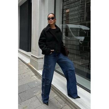 Lolita Uzun Kollu Süet Ceket 6115