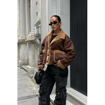 Lolita Uzun Kollu Süet Ceket 6115