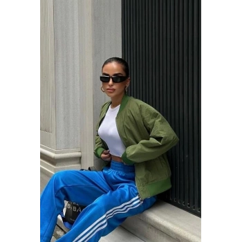 Michonne Ribanalı Bomber Ceket 7059 -08