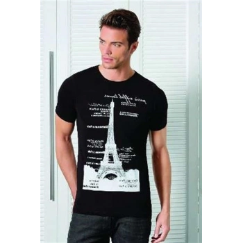 Berrak Kule Baskılı Erkek T-Shirt 1043