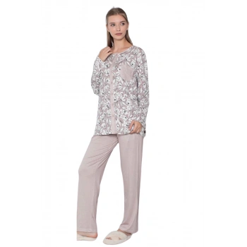 Limissi Viskon Desenli Pijama Takımı