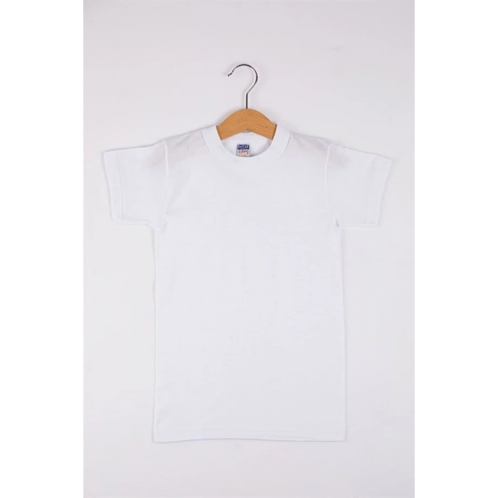 Berrak Çocuklar için Beyaz Sıfır Yaka Üst İç Giyim