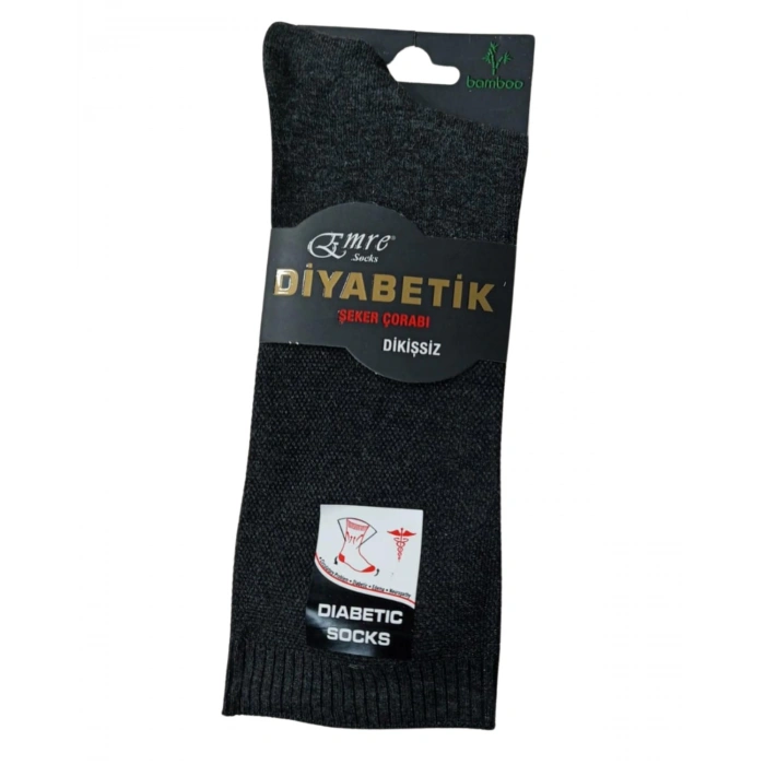 Emre Erkek Diyabetik Bambu Çorap 6 Adet