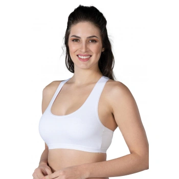 BEYAZ MI Emay 1424 Modal Cotton Sporcu Büstiyer