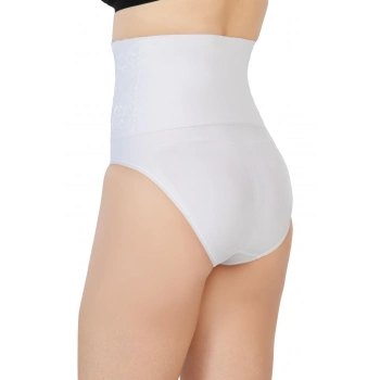 BEYAZ MI Emay 2090 Önü Dantelli Yüksek Bel Slip Korse